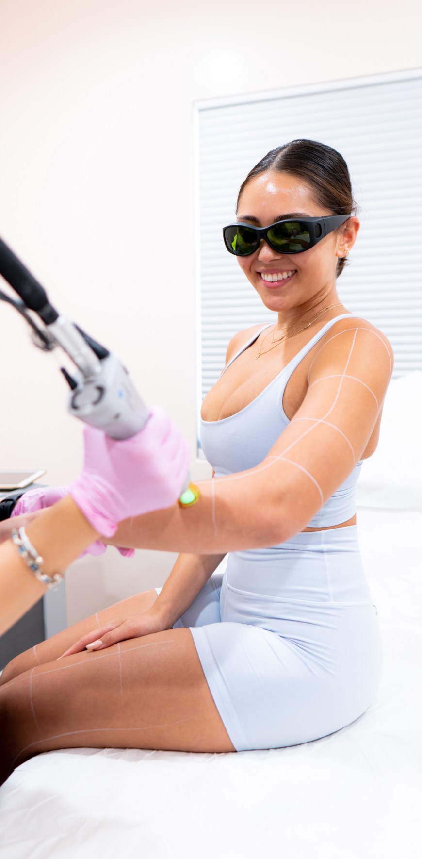 Los Angeles med spa model with black hair
